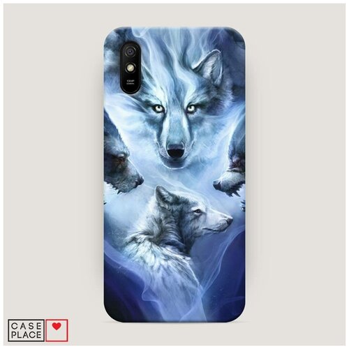 фото Чехол пластиковый xiaomi redmi 9a фантастические волки case place