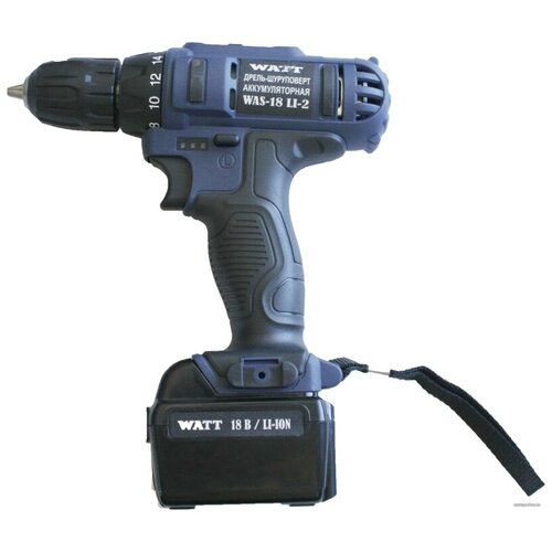 Шуруповерт WATT WAS-18 Li-2 101803112 с кейсом 991300₽