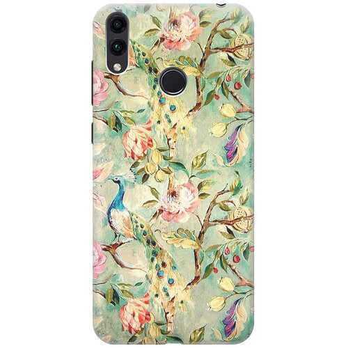 фото Gosso ультратонкий силиконовый чехол-накладка для honor 8c с принтом "винтажный цветочный паттерн"