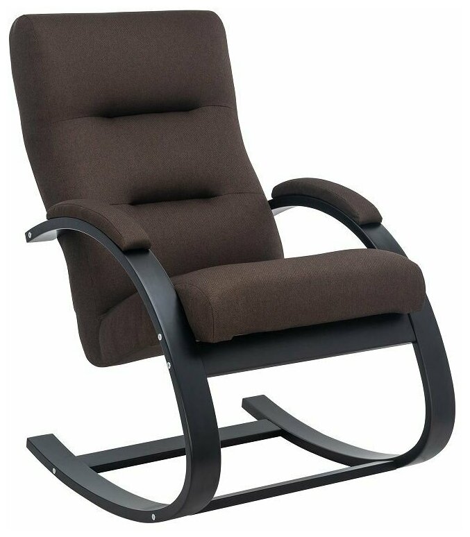 Кресло качалка, кресло для отдыха Милано, Венге, рогожка Malmo 28