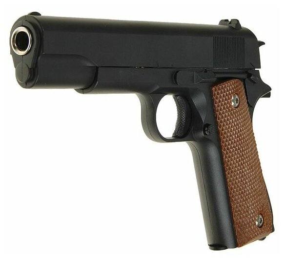 Cтрайкбольный пистолет Galaxy G.13 Colt 1911 black металлический, пружинный