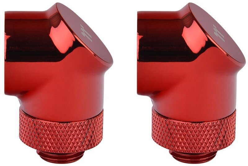 Pacific G1/4 90 Degree Adapter [CL-W052-CU00RE-A] - Red/DIY LCS/Fitting/2 Pack Thermaltake - фото №4