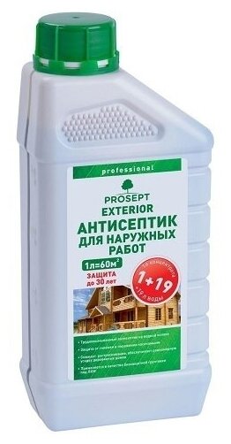 Антисептик Prosept Exterior для наружных работ по дереву 1л