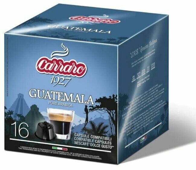 Кофе в капсулах Carraro Guatemala, для Dolce Gusto, 16 шт