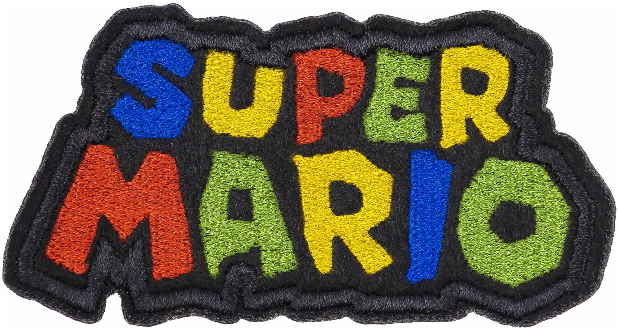 Нашивка, шеврон, патч (patch) Super Mario Logo, размер 8*4,4 см, 1 шт.