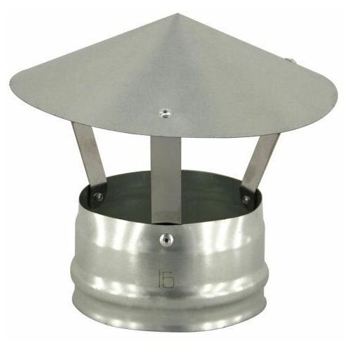 Зонт на трубу дымохода СТМ, диаметр 120 мм, 0.5 мм, оцинкованная сталь