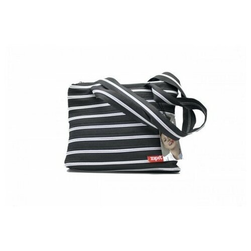фото Стильная сумка zipit tote bag (черная с серебряной молнией)