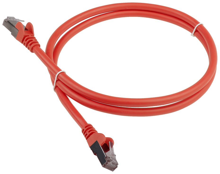 Патч-корд RJ45 - RJ45, 4 пары, FTP, категория 6, 2 м, оранжевый, LSZH, LANMASTER - фото №1
