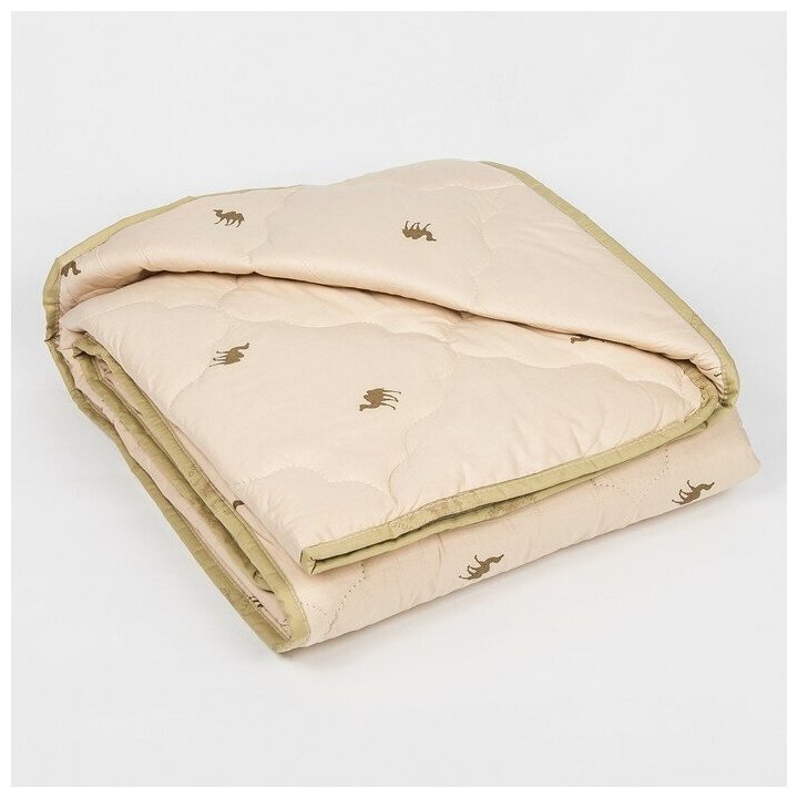 Одеяло всесезонное Адамас Текстиль "Верблюжья шерсть", 140х205+/-5 см, 300 гр/м2, чехол тик