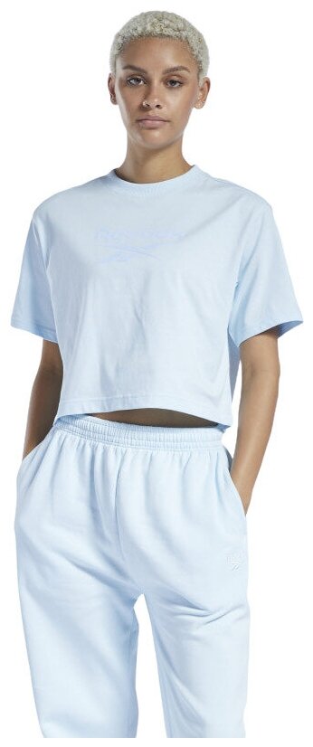 Футболка Reebok CL PF BIG LOGO CROP TEE Женщины HB8652 S