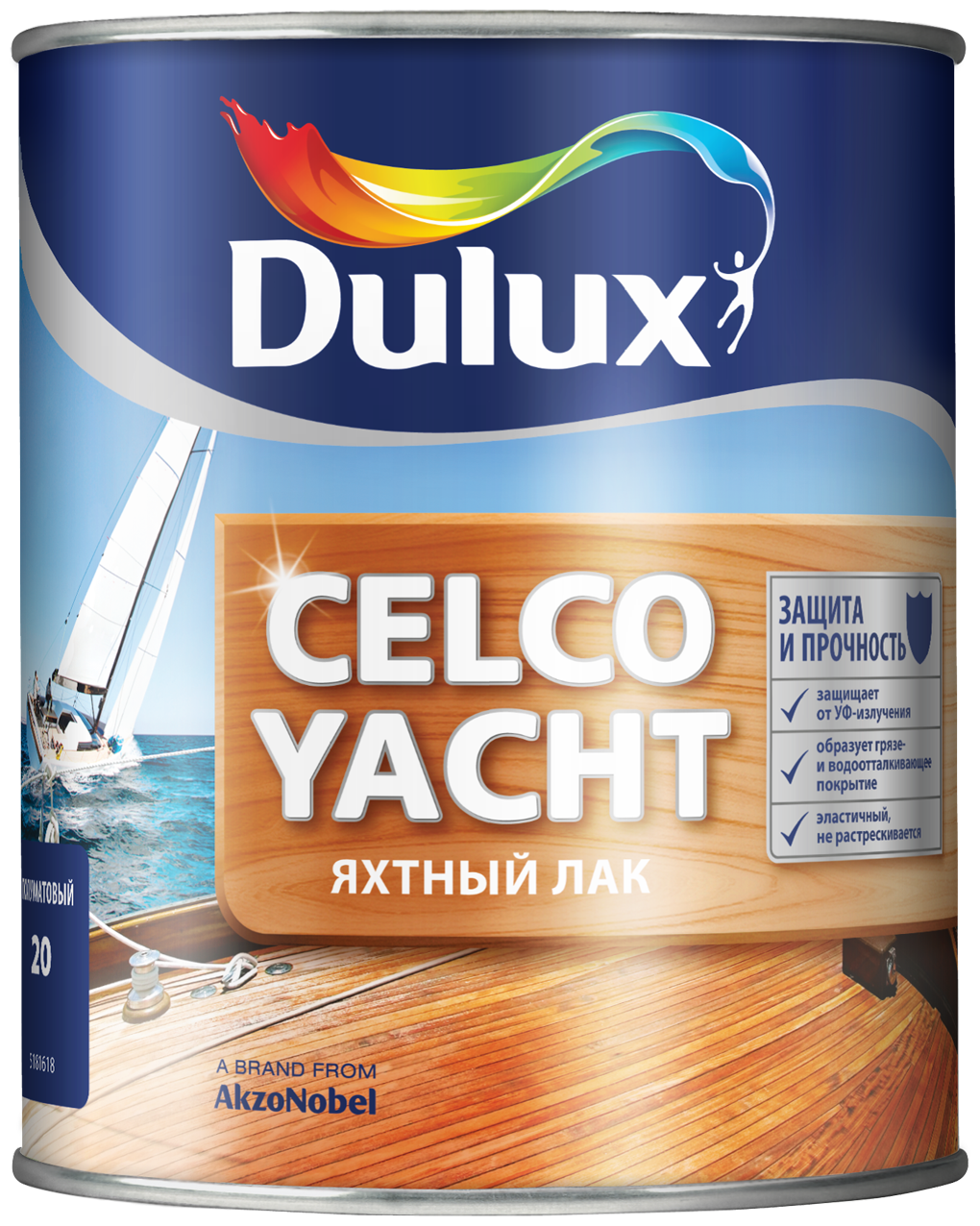Лак яхтный Dulux Celco Yacht 20 алкидно-уретановый прозрачный 1 л
