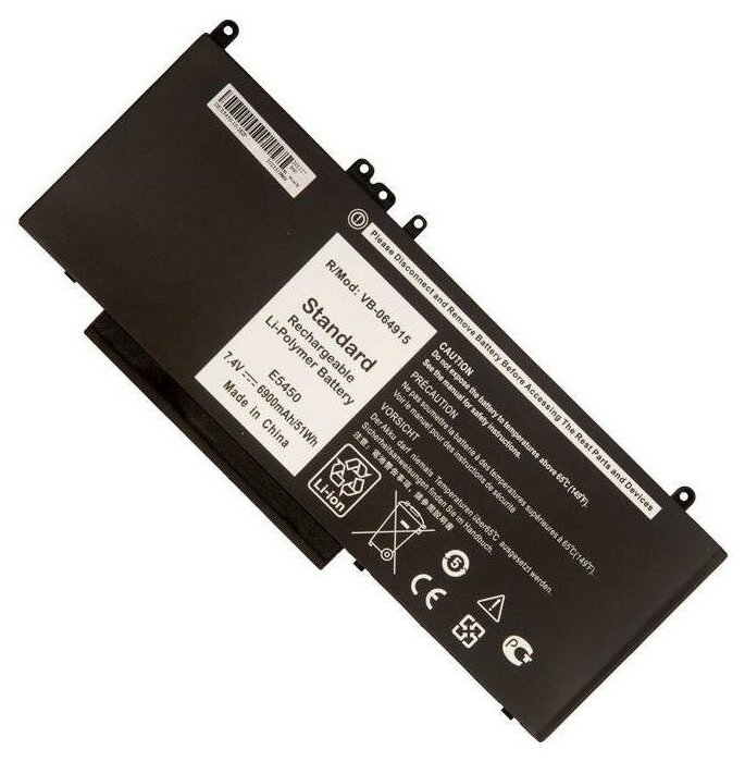 Аккумуляторная батарея для ноутбука Dell Latitude E5450, E5470, E5550, E5570 51Wh 7.4V, G5M10