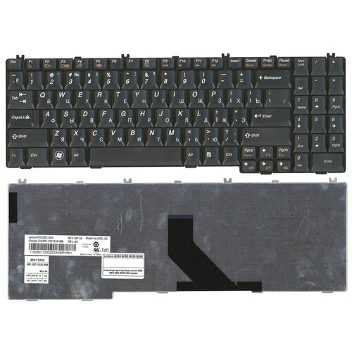 Клавиатура для ноутбука Lenovo IdeaPad G550, G555, B550, B560, V560 черная клавиатура для ноутбука lenovo v 105120ak1 uk