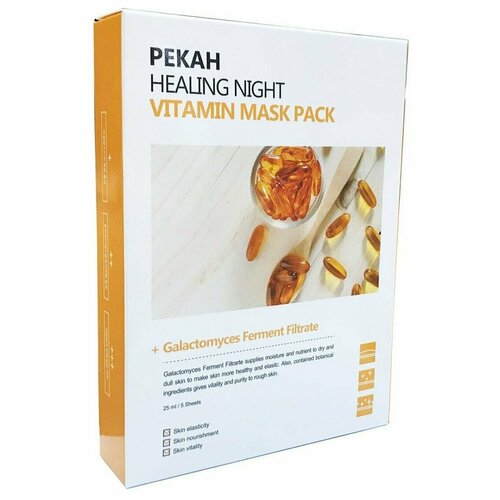 Pekah, Маска для лица Healing Night Vitamin, 5х25 мл