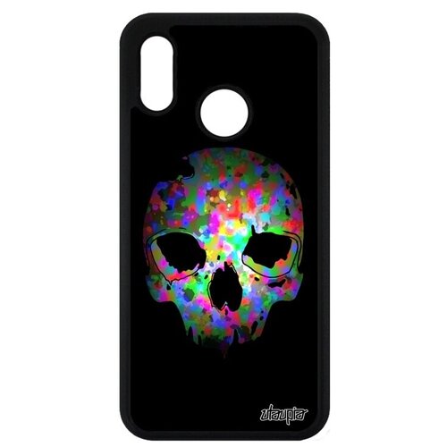 фото Красивый чехол на смартфон // huawei p20 lite // "череп" death кость, utaupia, черный
