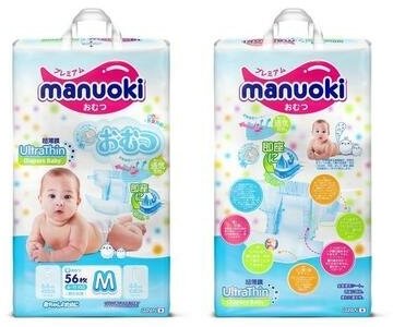 Подгузники Manuoki Ultrathin M (6-11 кг), 56 шт Manuoki 3631488 .