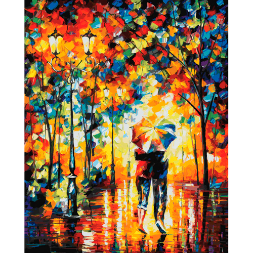 Белоснежка Картина по номерам Под одним зонтом (180-АВ), 50 х 40 см, разноцветный