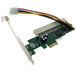 Адаптер PCI-E x1 male to PCI female 4 pin power, EPCIF-PCIM4pAd - изображение