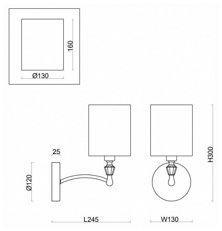 Бра Freya Riverside FR1007WL-01BS