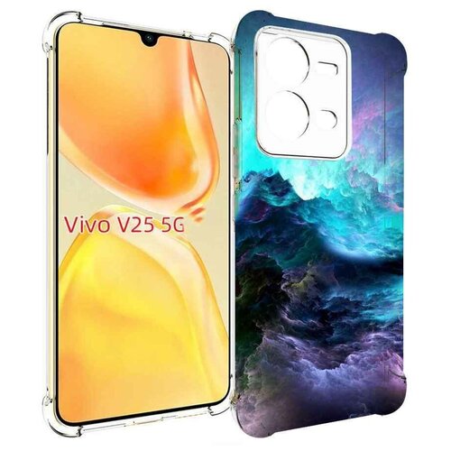 Чехол MyPads Волна для Vivo V25 5G / V25e задняя-панель-накладка-бампер