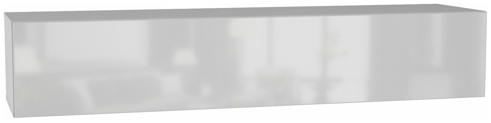 ТВ-тумба Первый Мебельный Поинт Белый / Белый глянец 1600 мм