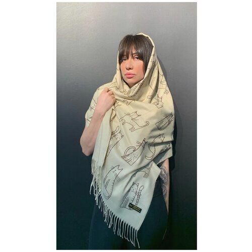 фото Палантин шарф из кашемира женский laric