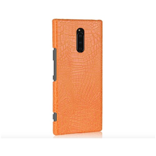 фото Чехол-панель mypads дляxiaomi redmi k20 / xiaomi mi 9t тонкий задний бампер на пластиковой основе с отделкой под кожу крокодила оранжевый