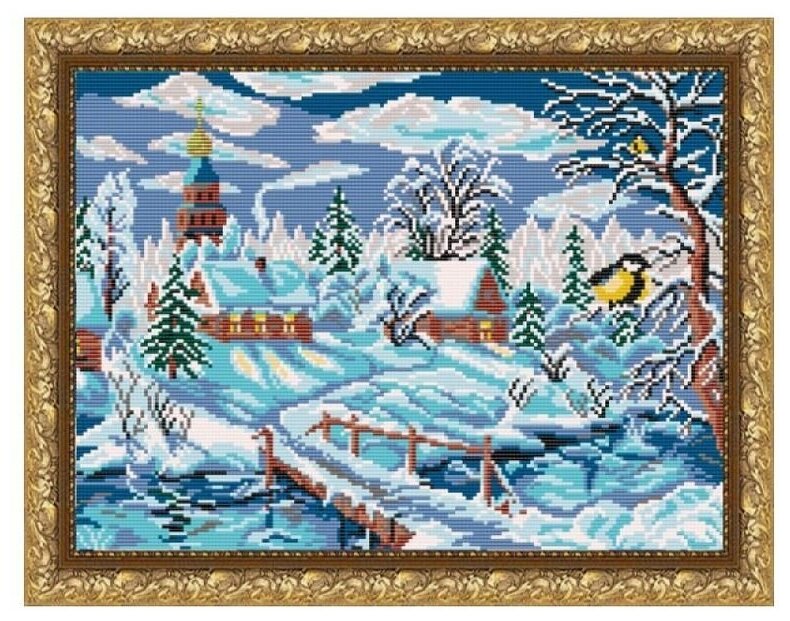 Рисунок на ткани Арт Соло "Зима", 28x38 см
