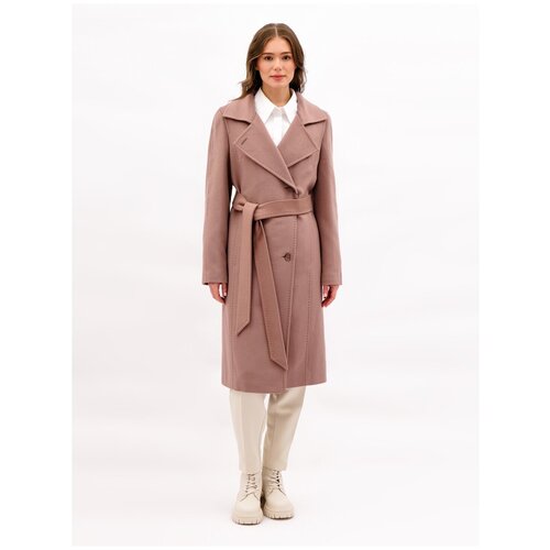 Пальто Trifo, размер 52/170, бежевый, розовый пальто trifo размер 44 170 бежевый фиолетовый