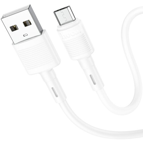 USB Кабель Micro, HOCO, X83, 1м, белый 1 м 2 контактный кабель питания постоянного тока провод медный изолированный электрический удлинитель из пвх для usb вентилятора φ 22 24 26 28awg