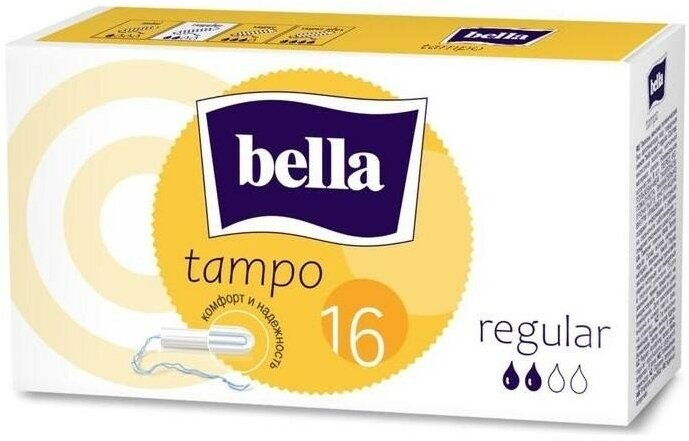 Bella Тампоны гигиенические без аппликатора Premium Comfort Regular Easy Twist (Количество 16 шт)
