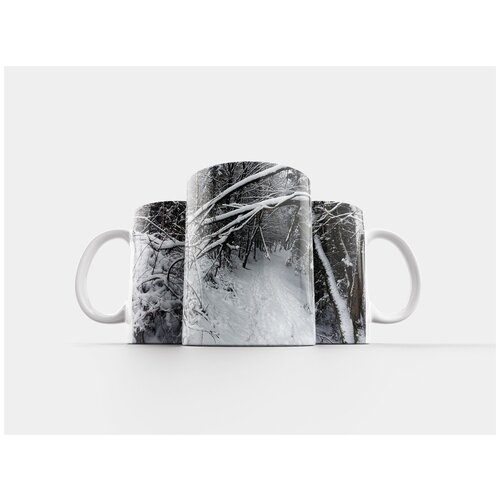 фото Кружка "снег, белый, зимний пейзаж" 320 мл lotsprints