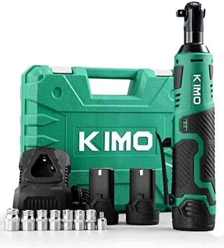 Трещотка аккумуляторная, угловой ключ KIMO , 2 акб в комплекте - фотография № 1