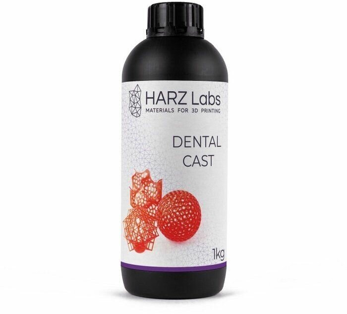 Фотополимер HARZ Labs Dental Cast LCD/DLP, 1 л, вишневый