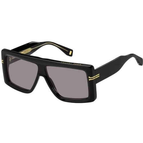 Солнцезащитные очки MARC JACOBS, кошачий глаз, оправа: пластик, для женщин, черный