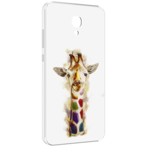Чехол MyPads Красочный жираф для Meizu M6 (M711Q) задняя-панель-накладка-бампер