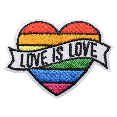 Нашивка Заплатка Шеврон Текстильный патч Любовь есть Любовь Love is Love Радуга Rainbow