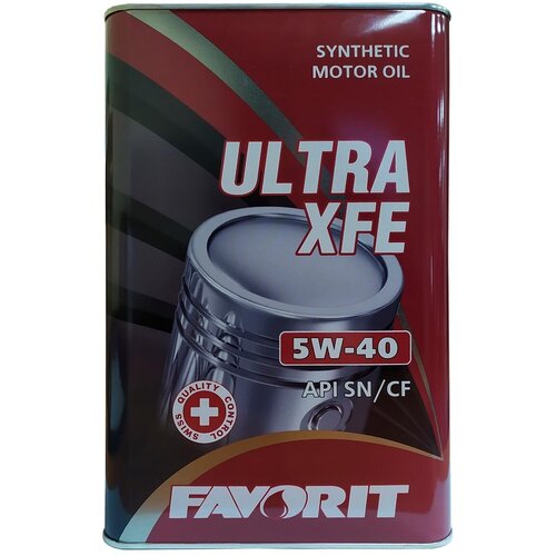 Favorit Ultra XFE SAE 5W-40 API SN/CF (Метал), FV111693-0004VM-1, 4л, масло синтетическое, Favorit, FV3701-4ME-E