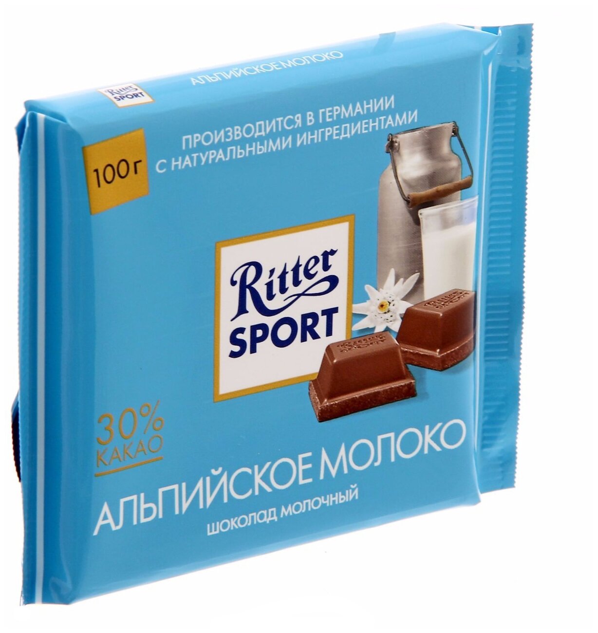 Шоколад Ritter Sport молочн. с альпийс.мол. 100г - фотография № 3