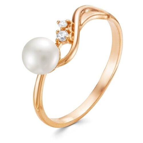 фото Кольцо "жемчужная капель", позолота, 16 размер сима-ленд