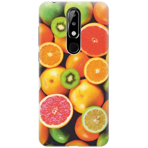 фото Gosso ультратонкий силиконовый чехол-накладка для nokia 5.1 plus / x5 (2018) с принтом "сочные фрукты"