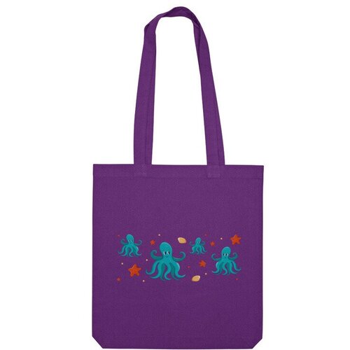 фото Сумка «аквамариновые осьминоги» (зеленое яблоко) us basic