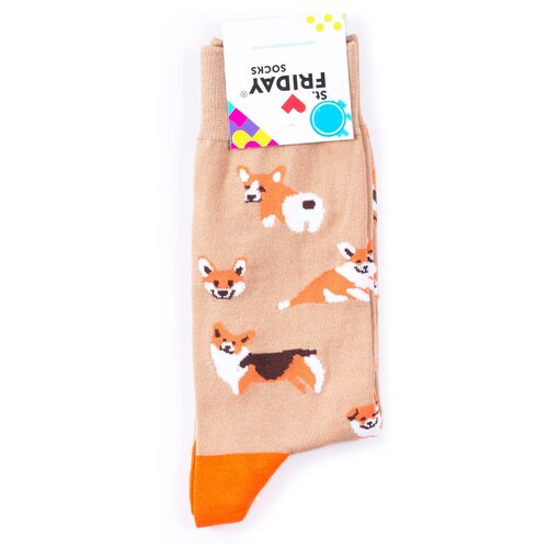 Носки St. Friday, размер 38-41, бежевый st friday socks ankle короткие носки с корги s 34 37