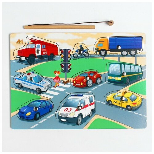 Магнитная рыбалка - пазл «Дорожное движение»