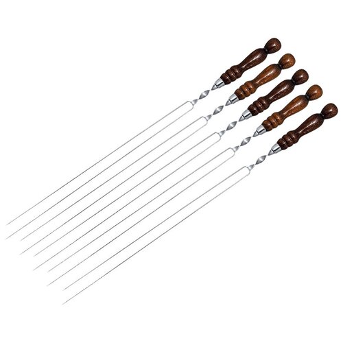 Шампур для грибов спица с деревянной ручкой 400х0,3 мм.