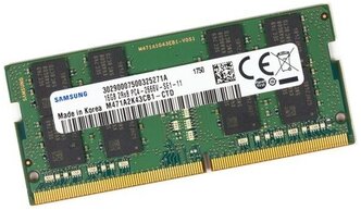 Оперативная память Samsung 16 ГБ DDR4 2666 МГц SODIMM CL19 M471A2K43CB1-CTDD0