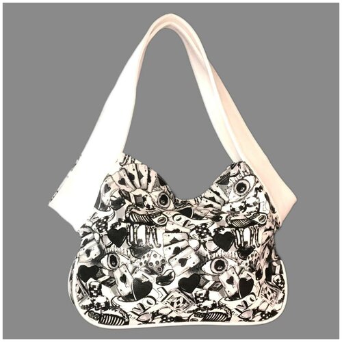 Сумка женская бохо большая белая мешок G 845