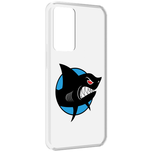 Чехол MyPads Злая-акула для OPPO Reno 8 Lite задняя-панель-накладка-бампер