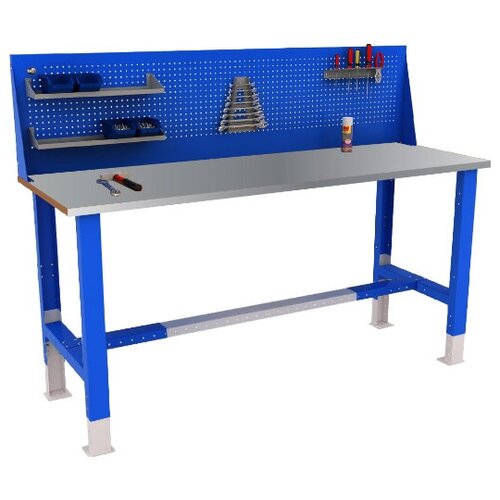 Слесарный верстак IRON WOKER WTSR 2000 №1 комплект 1101 универсальный в гараж,1600х2000х700