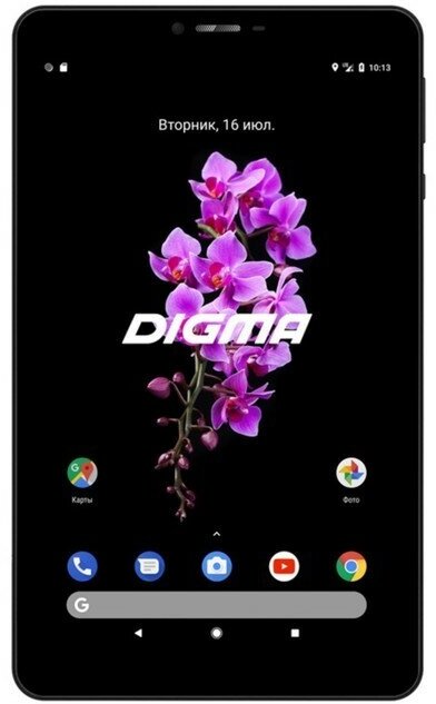 Планшет Digma CITI Octa 80, 8", IPS 1920x1200, 1.6 ГГц, 4+64 Гб, 5 Мп, Android 9, чёрный